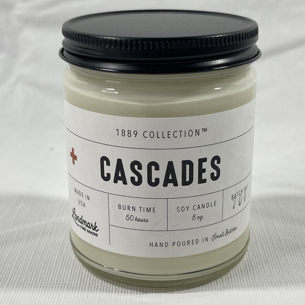 CASCADES Soy Candle Fresh Leaves Chrysanthemum Landmark Fine Goods 1889 Collect